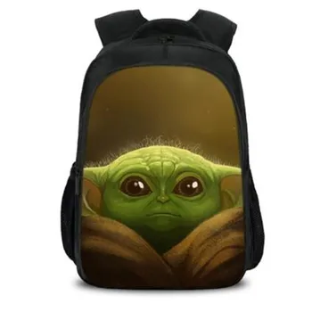 

16 inch Cos Star Wars Backpack Bag Yoda & Wookiee School Bag Capacity Travel Students mochila infantil menina