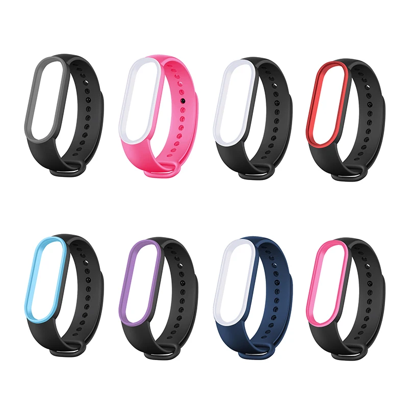

New For Xiaomi 5 Bracelet Wristband Two-color Strap Silicone Multicolor Waterproof Bracelet Band Wearable Pedometers Parts