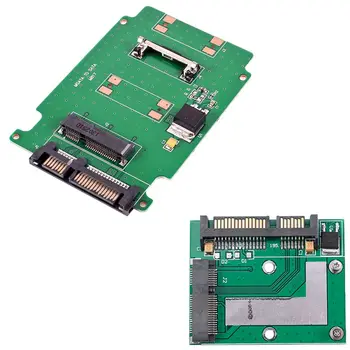 

2 Pcs Mini Msata Pci-E Ssd 50mm to 2.5 Inch Sata 7+15Pin Adapter Converter Card 5cm