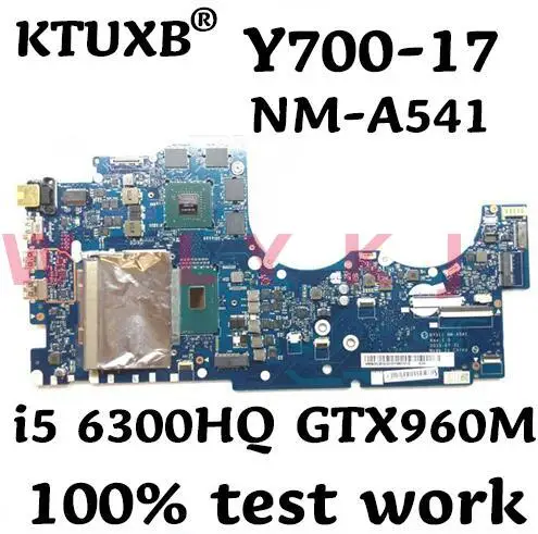 BY511 NM-A541 материнская плата для ноутбука Lenovo Y700-17 Y700-17ISK ноутбук процессор i5 6300HQ GTX960M