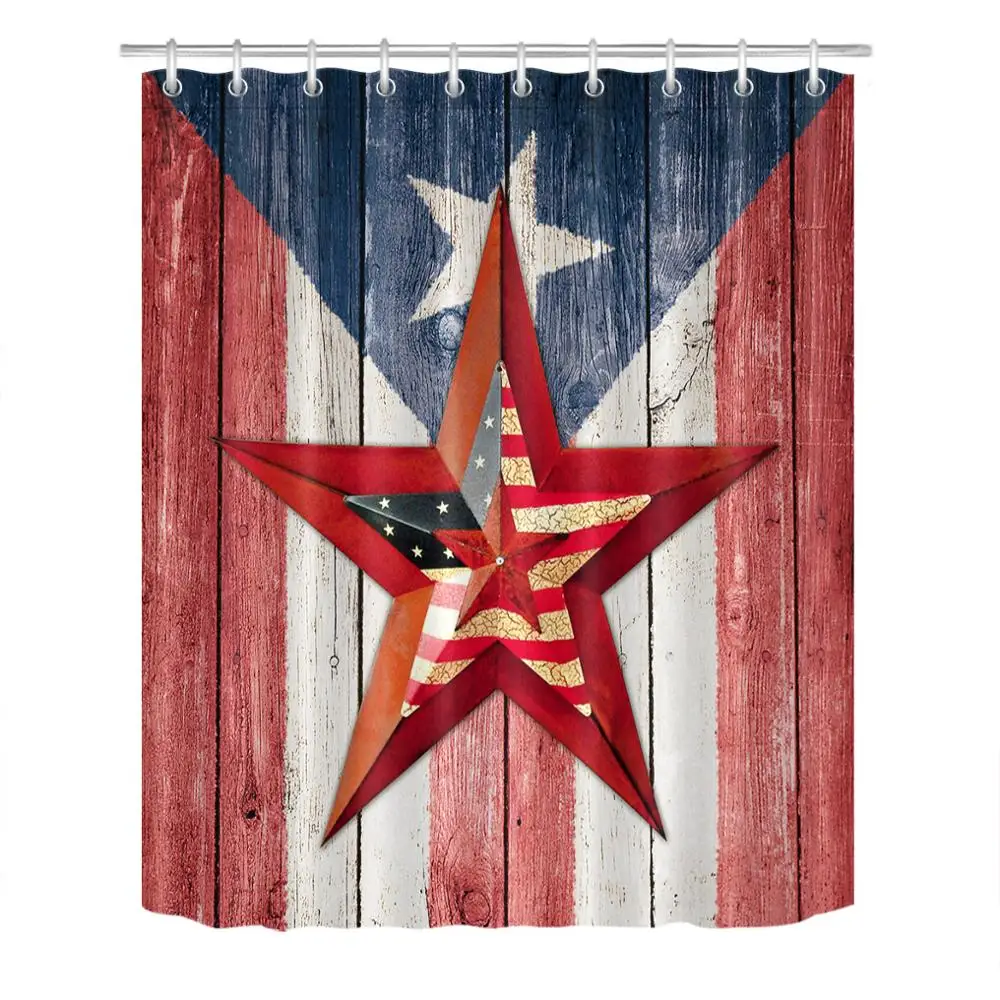 Stars And Stripes American Flag Shower Curtain Usa Independence Day Home Bathroom Decor Bath Curtain Waterproof Large 180x200cm Shower Curtains Aliexpress