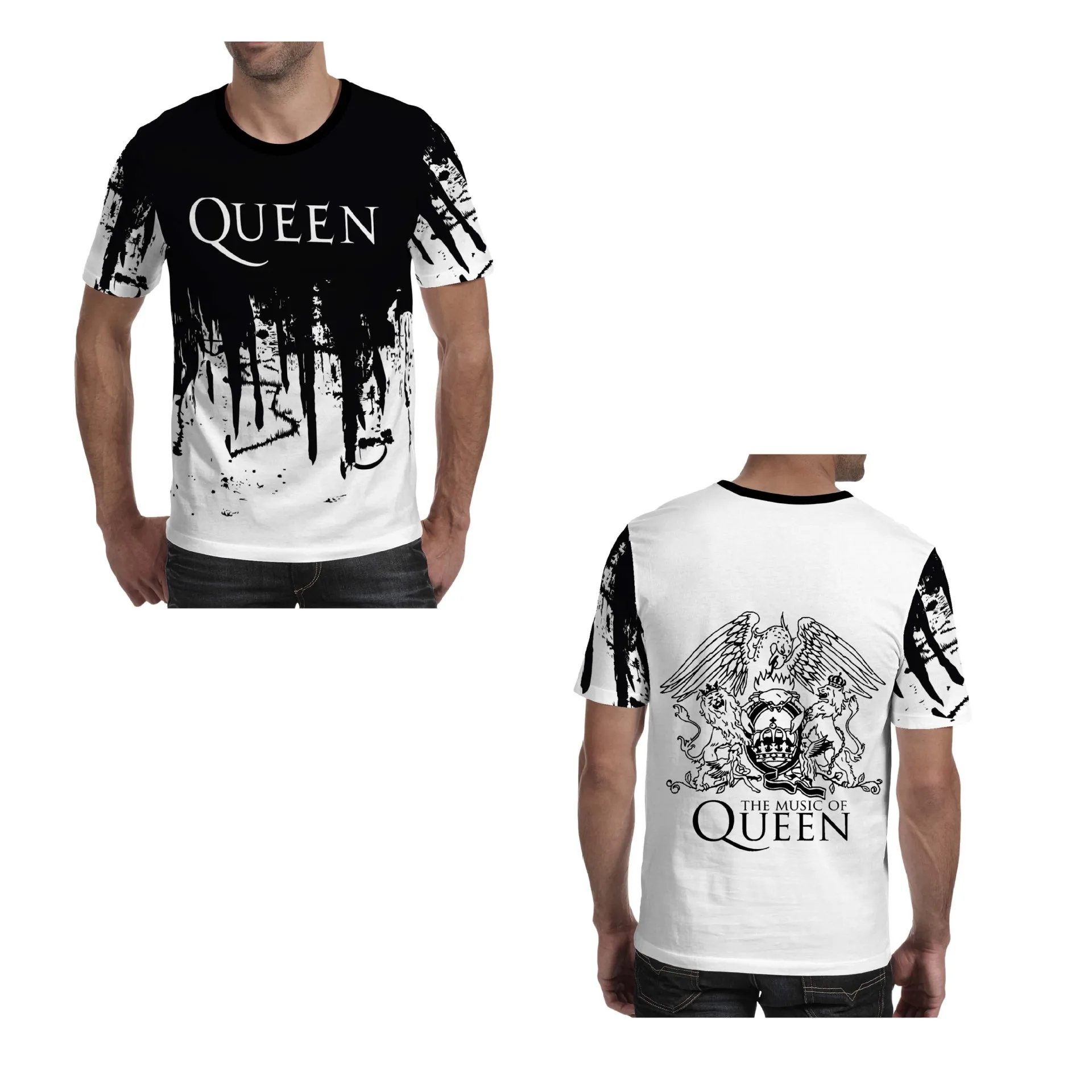 queen band T-shirt Freddie Mercury LaReina T-shirt Mens Hip Hop Rock Hipster Gothic Heavy metal short-sleeved top queen band T-shirt Freddie Mercury LaReina T-shirt Mens Hip Hop Rock Hipster Gothic Heavy metal short-sleeved top
