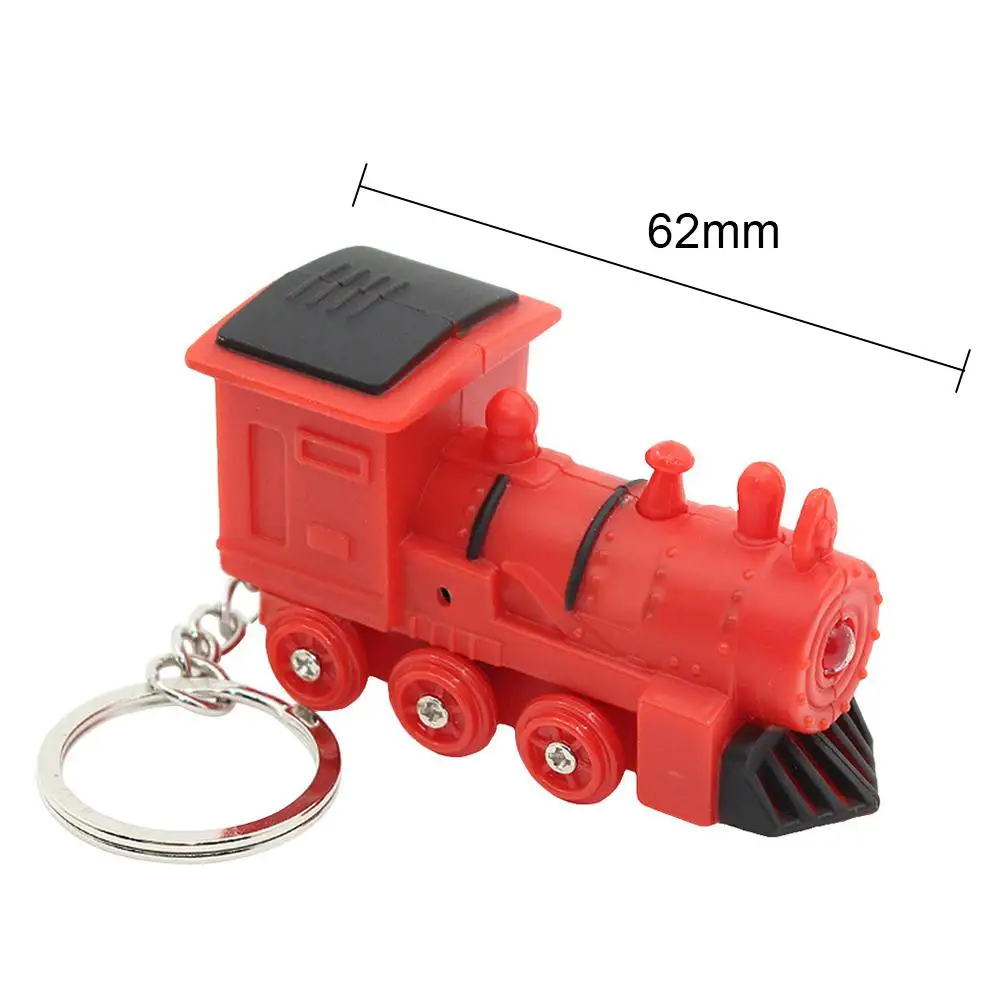 Cartoon Dinosaur Bear Train kawai LED Light Up Keychain Key Ring with