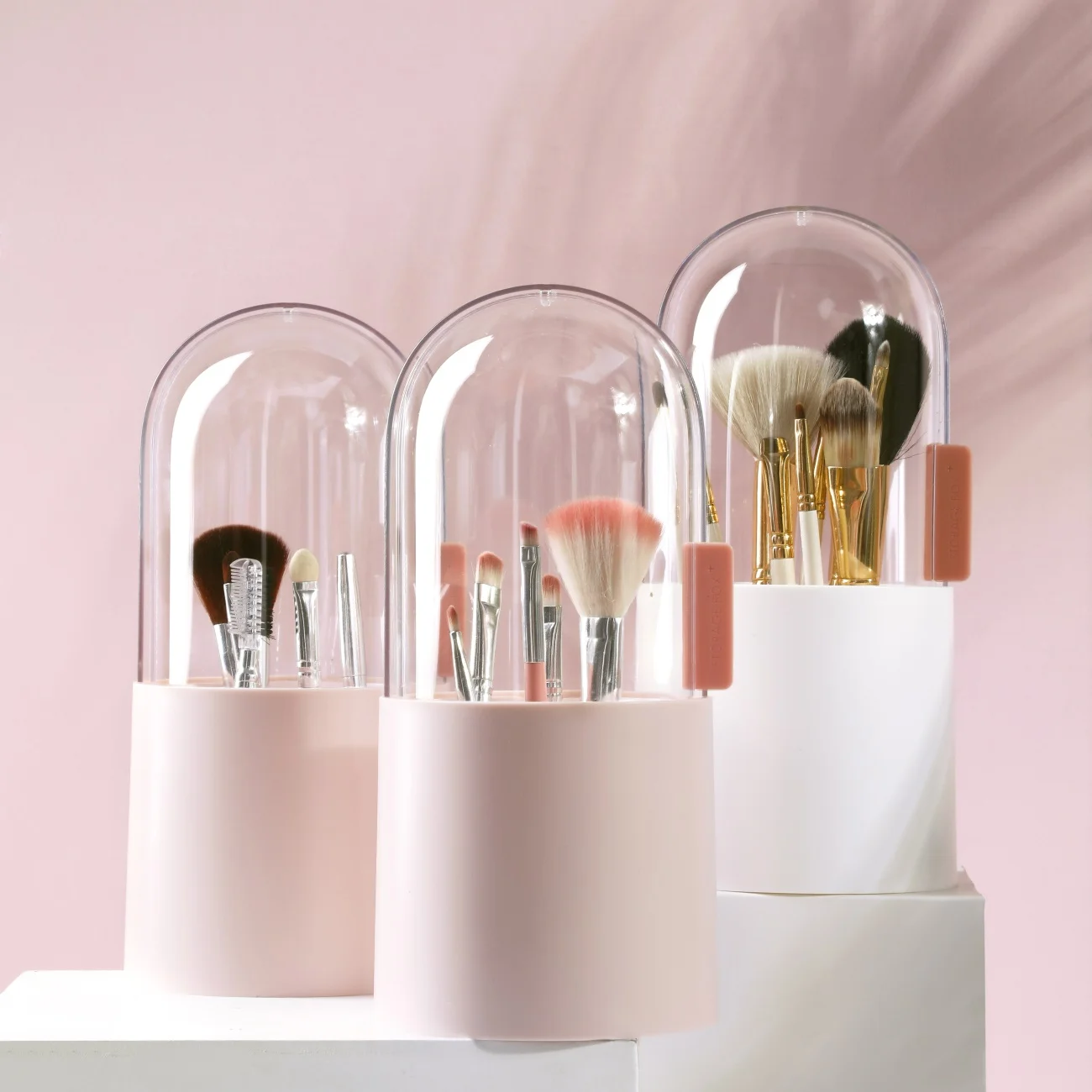 Acrylic Cosmetic Organizer Box Transparent Rotating Makeup Brush Case Nail Polish Lipstick Holder Eyebrow Pencil Storage Tube |