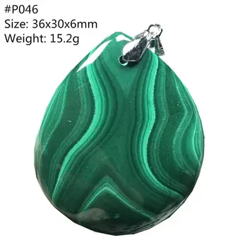 

Genuine Natural Green Malachite Necklace Pendant For Woman Lady Man Water Drop Crystal Silver Beads Stone Fashion Jewelry AAAAA