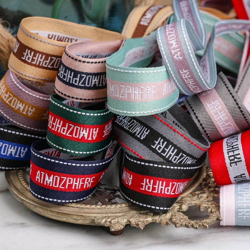5 yards/lots Letter Embroidery Jumper Polyester Ribbon for DIY Craft Hair Bow Gift Packaging Clothing Accessories | Дом и сад
