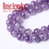 Wholesale Natural Stone Dream Lace Color Purple Amethysts Crystals Round Loose Beads 15