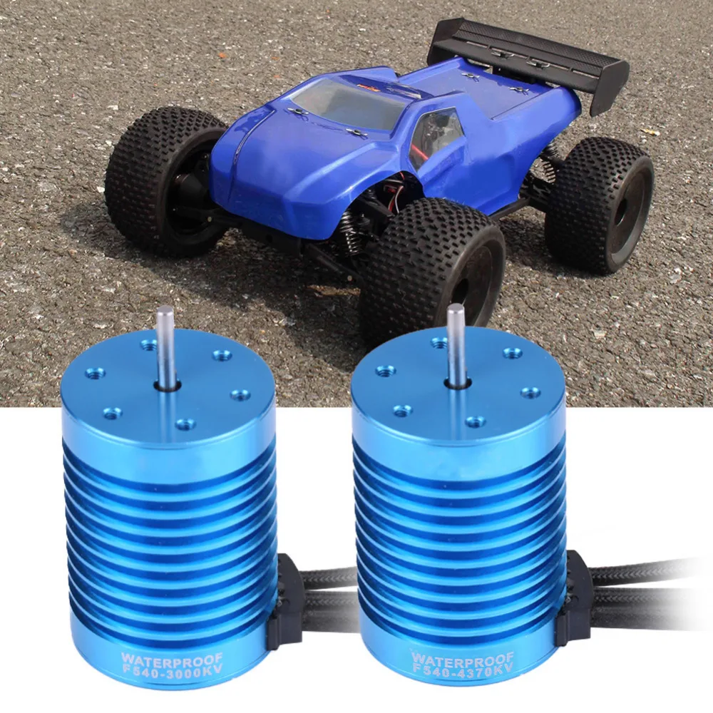 

Hot RC Brushless Motor F540 4 Poles 3000KV / 4370KV Sensorless Brushless Motor w/ 3.175mm Shaft for 1/10 1/12 RC Car