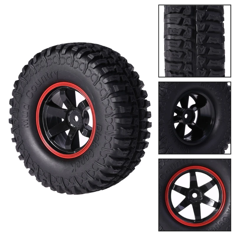 

4Pcs 1.9Inch 1/10 Scale Tires with Wheel Rim for 1/10 D90 SCX10 CC01 RC Crawler