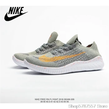

Nike Free Rn Flyknit Barefoot Series 3M Reflective Gypsophila Mesh Knit Breathable Lightweight Running Shoes Size 40-45