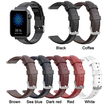 

Gorgeous Genuine leather Strap For Xiaomi Watch band Canvas bracelet for xiaomi smart watch correa for mi watch band Accessories
