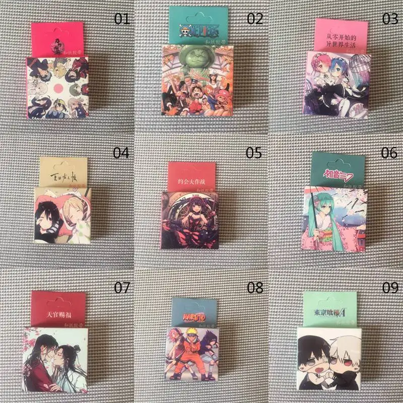 Popular de Anime Washi conjunto de cintas adhesivas decoración Diy Scrapbooking etiqueta engomada de papel de enmascarar cinta decorativa adhesivo