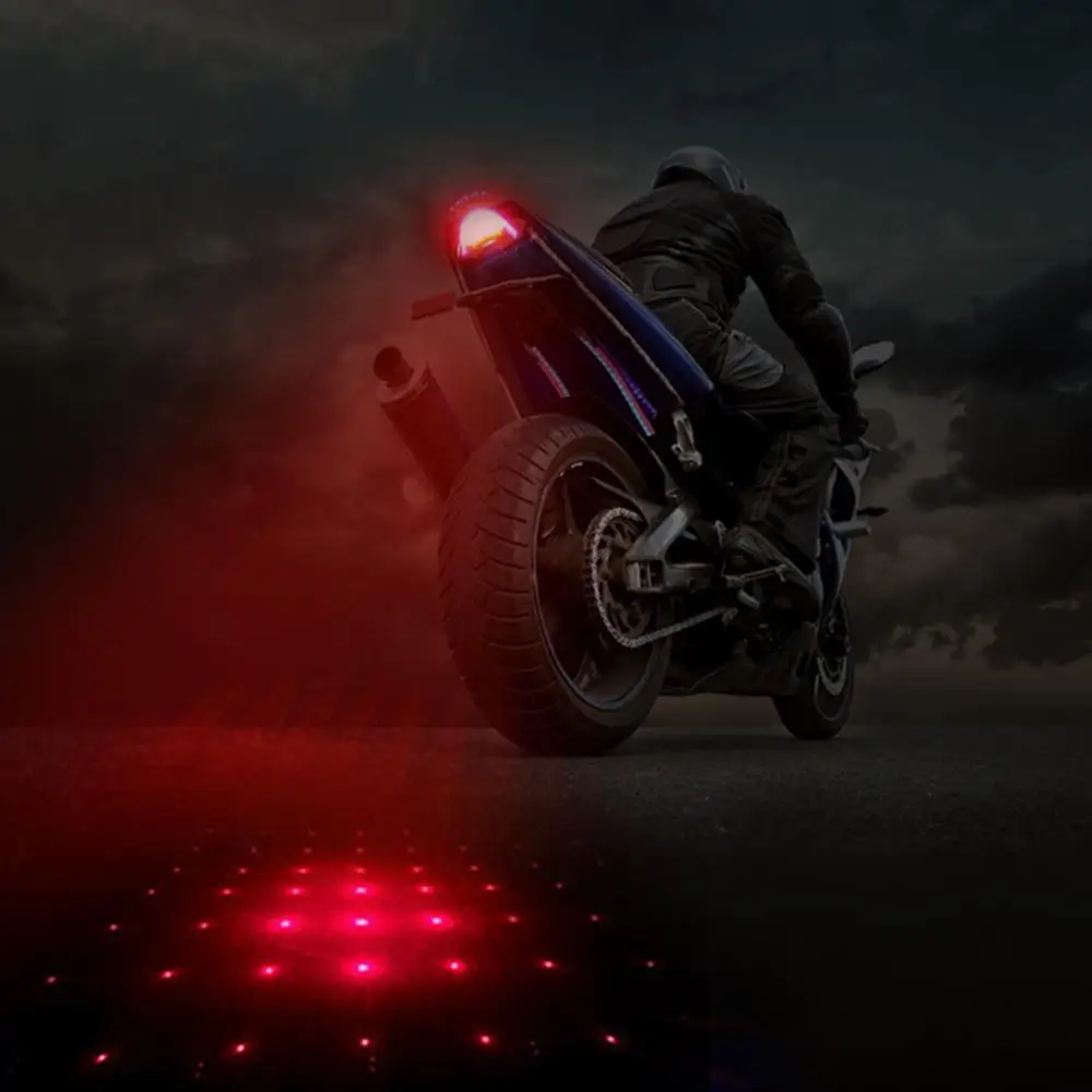 

MotorcycleHot Cool Pattern Anti-collision LED Fog Tail Warning Light Motorcycle Taillight Anti-fog Ligh Stop Brake Lamps