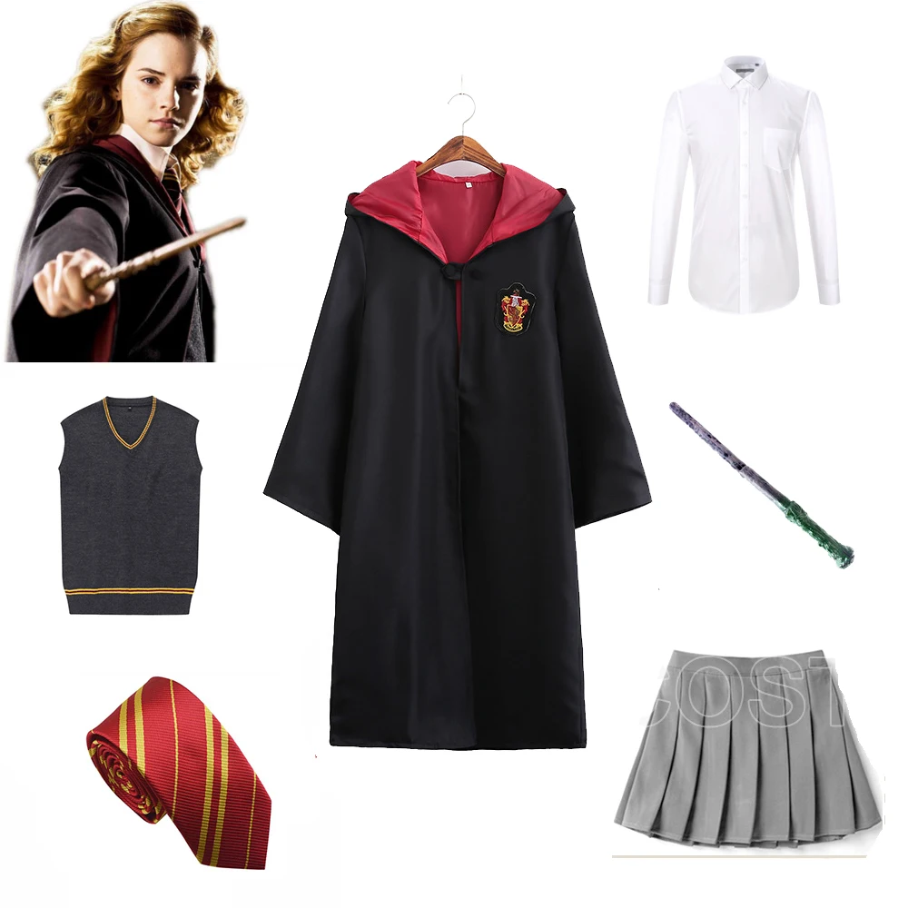 Gryffindor Uniform Hermione Granger Cosplay Costume Full Set Halloween Party NEW