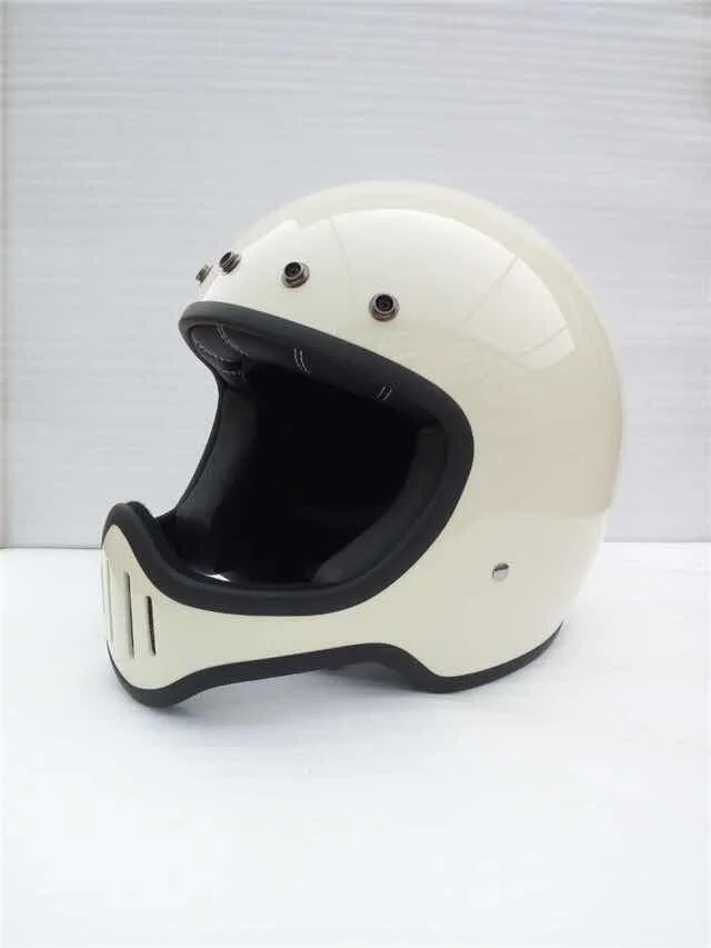 TT& CO M50 casco moto шлем fibe стекло moto rbike шлем винтажные moto rcycle шлемы полное лицо moto rcycle шлем - Цвет: Gloss white