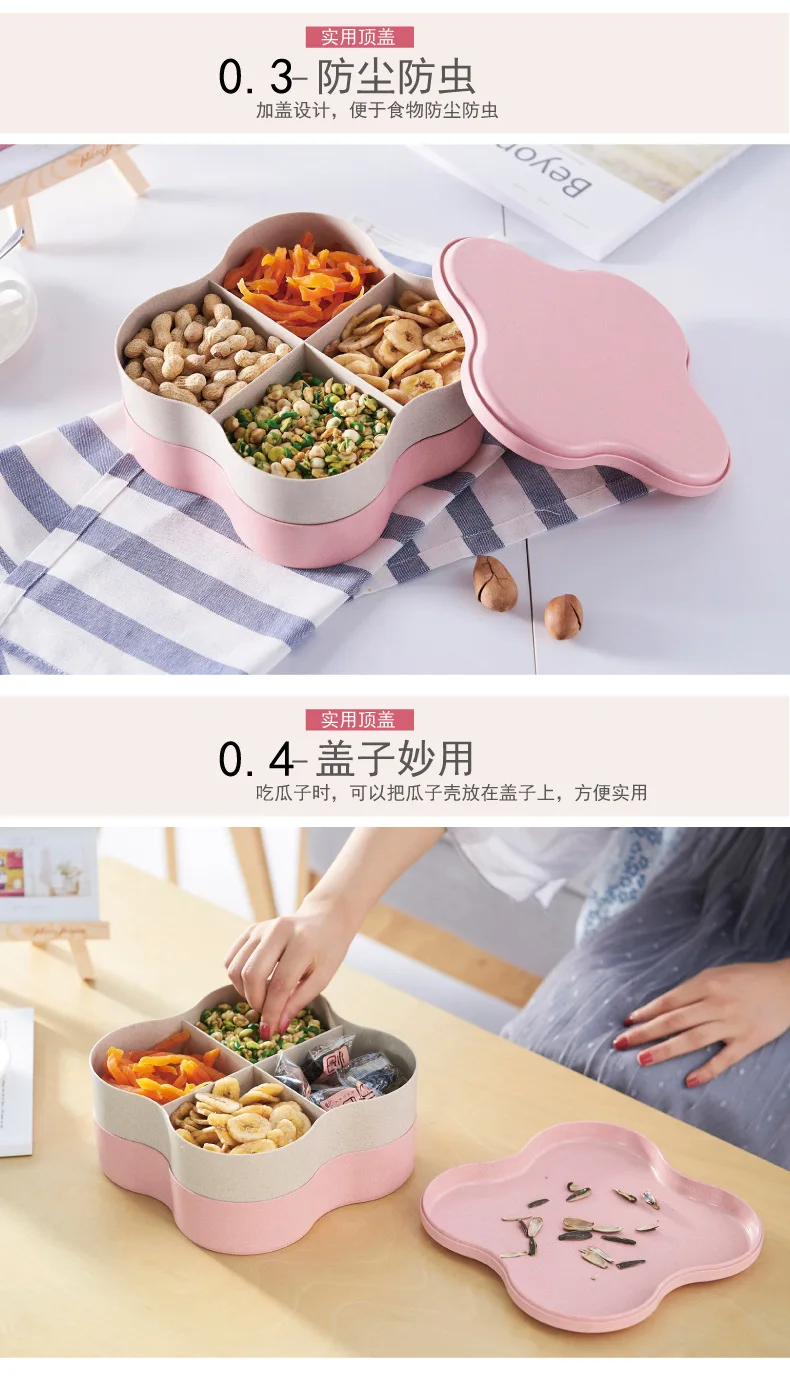 Hot Selling Hot Sales Currently Available Gift Cartoon Cute Rabbit Dumpling Dish Multi Purpose Dried Fruit Tray& Vegetable Frui