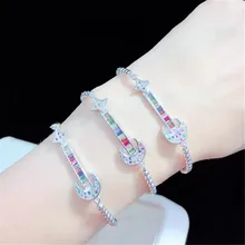 10 шт./лот высокое качество латунный браслет Pave CZ якорь регулируемый браслет модные ювелирные изделия