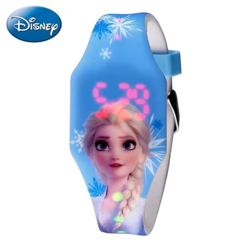 

Girls Digital Watch Frozen Princess Dazzling Light Silicone Band Luminous Kid Watches Child Gift Cuties Wristwatch Lady Clocks
