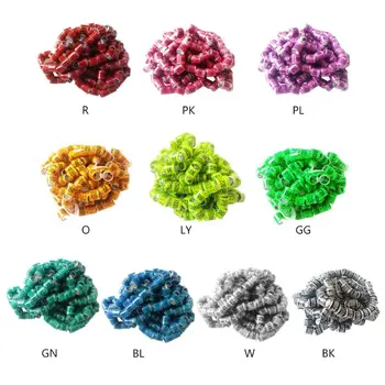 

100Pcs 2020 Multicolor Pigeon Identify Rings Leg Foot Rings Training Tool Aluminium Durable Bird Ring Racing Bird Tools