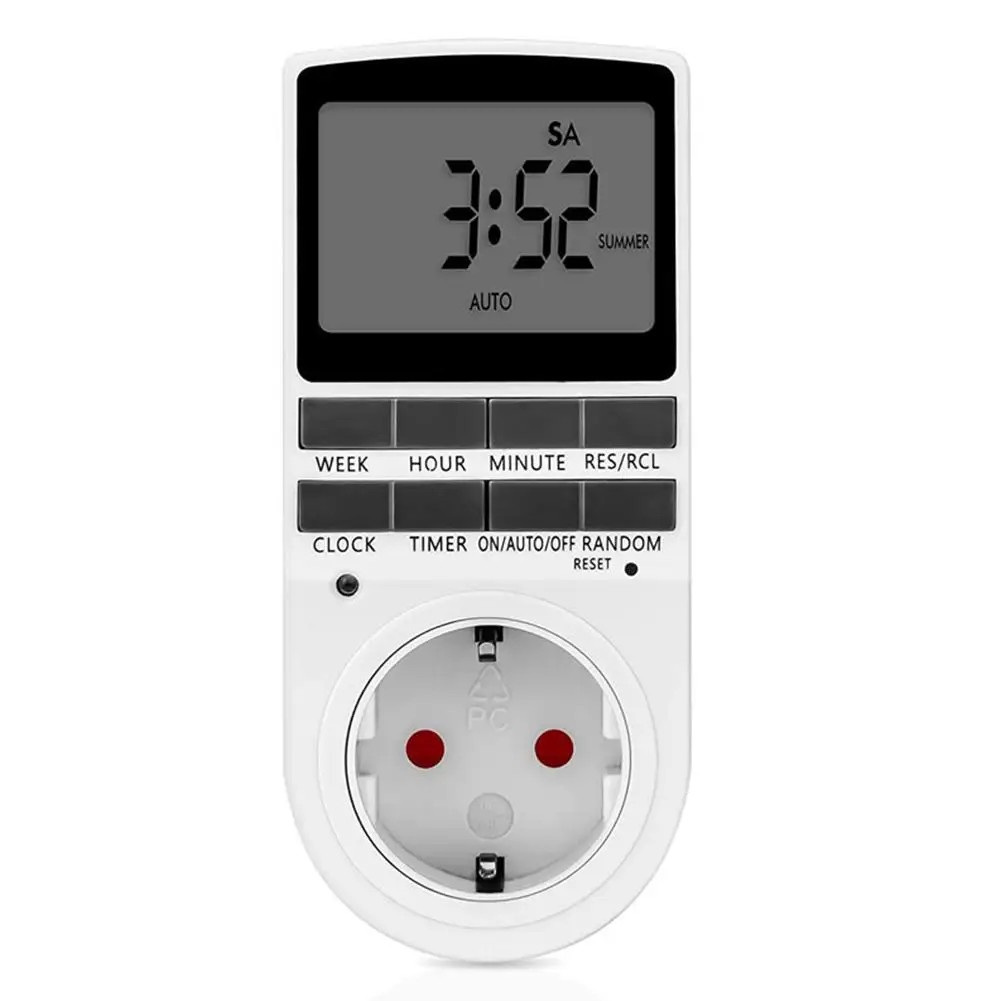 

230V LCD Display Digital Timer Switch Electrical Outlet Countdown EU Plug Socket