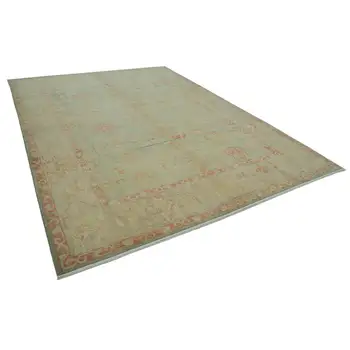 

273x367 Cm Beige Handmade Oushak Rug-9x12 Ft
