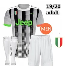 Комплект для взрослых+ носки заплатка juvees для взрослых Футбольная Футболка домашняя Ronaldo DE LIGT RABIOT 19/20 Juve футбольная рубашка