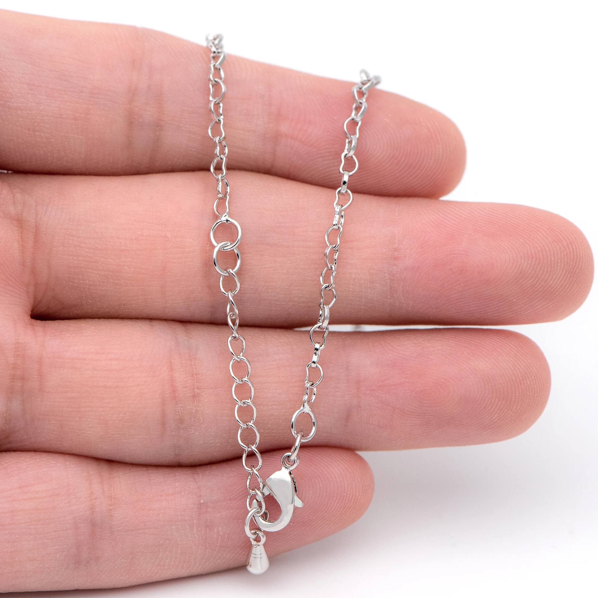 U Pick 1pc Sterling Silver Chain Extender With Heart Pendant 