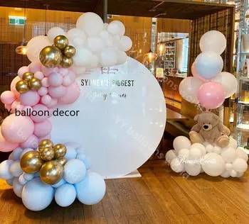 

DIY Pink Balloon Garland Arch Kit Metal Gold Blue&white Balloons for Birthday Baby Shower Weddings New Year Party Decoration