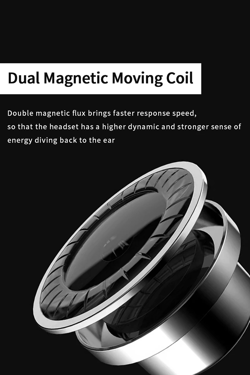 JCALLY ME Dual Magnetic Dynamic Drive In Ear Earphone description image 7