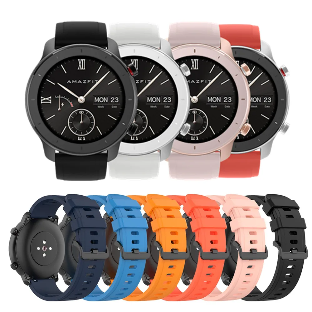 Браслет Для Xiaomi Huami Amazfit GTR 42 мм официальный ремешок для часов 47 Pace/Stratos 2 3 22 20