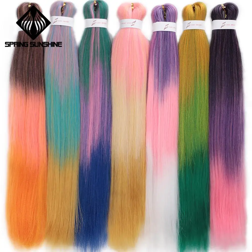 

Pre Stretched Easy Braid Hair Ombre Jumbo Braiding Hair Synthetic Crochet Braids Hair Extensions 20" 26" Low Temperature Fiber