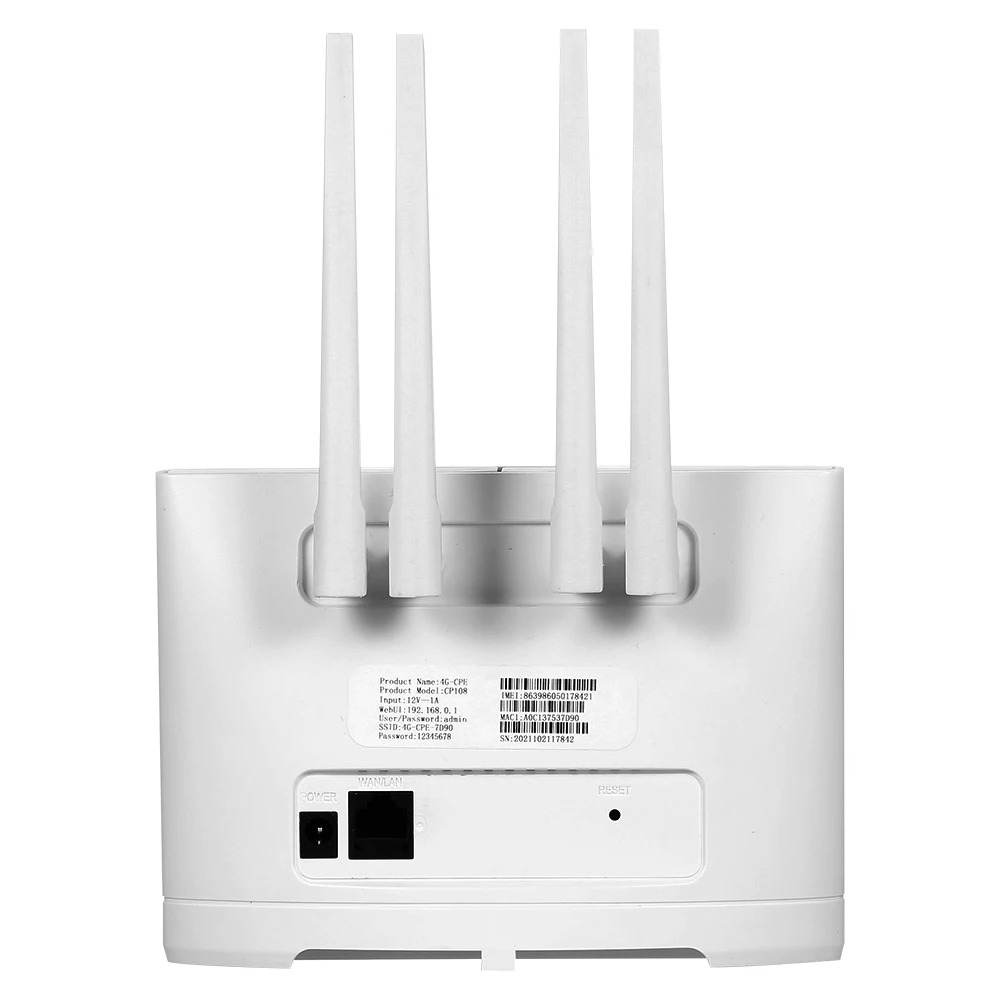 CP108 4G LTE CPE WiFi 150Mbps Không Dây Với 4 Ăng Ten Ngoài Khe Gắn SIM Europea châu Á Khu Vực Châu Phi whole house wifi signal booster