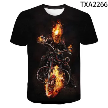 

New 2020 Summer Ghost Rider 3D T Shirts Casual Streetwear Boy Girl Kids Fashion Men Women Children Printed T-shirt Tops Tee