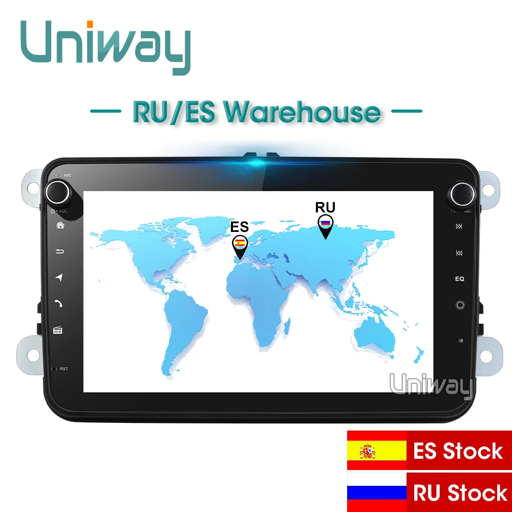 Uniway " 2 din android 8,1 автомобильный dvd для vw passat b6 b7 golf 5 6 tiguan polo octavia rapid fabia мультимедийный навигационный плеер