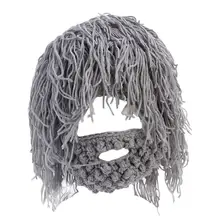 Вязаная мужская зимняя вязаная шляпа с усами, Beanies, маска велосипедиста с кисточками для лица, лыжная теплая шапка, забавная шапка, подарок