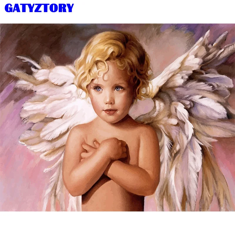 Angel Digital Paint Angel Painted By Numbers Decor #Cr 