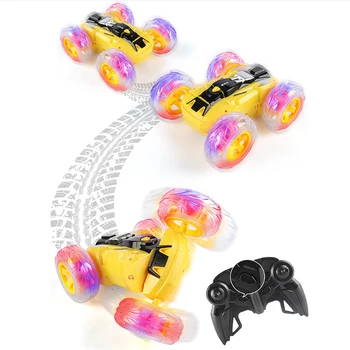 

RC Car 2.4G 4CH Stunt Buggy Vehicle Rock Crawler Roll Car 360 Degree Flip Kids Robot RC Cars Toys for Gifts