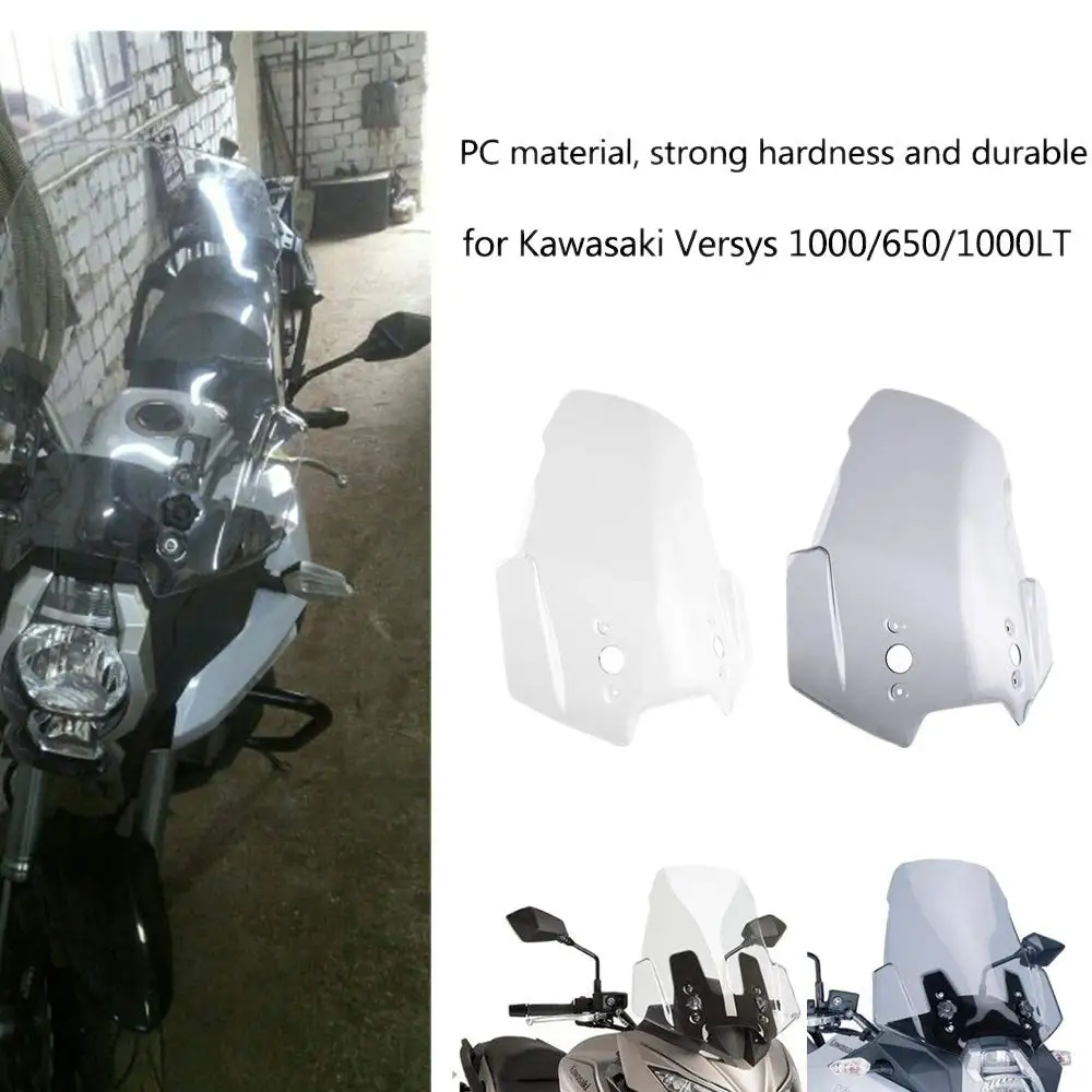 Мотоцикл лобовое стекло перегородка датчик ветра ветровой экран протектор для Kawasaki Versys 650 1000 LT- Versy 1000 2012