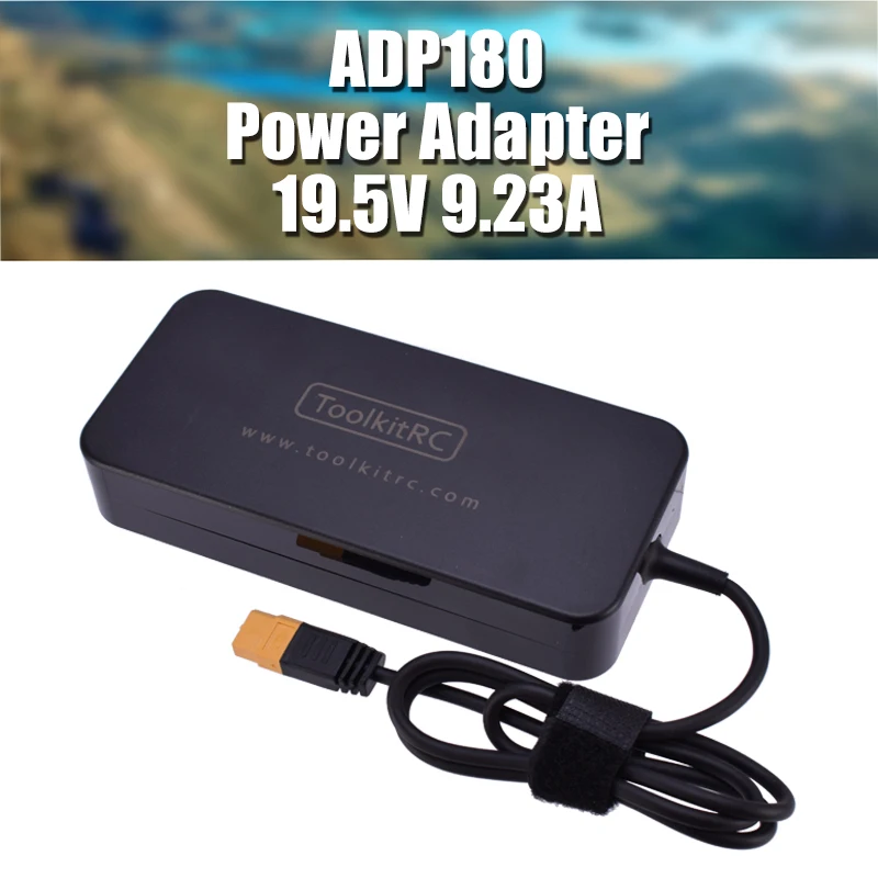 

ToolkitRC AC Power Adapter 180W Output Power XT60 US Plug 19.5V 9.23A for RC LiPo Battery Charger Balance Like iSDT DC Charger