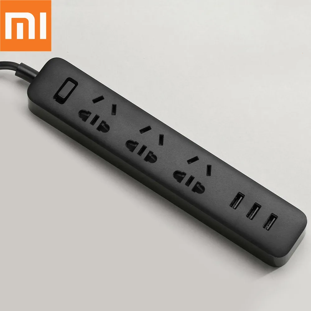 Оригинальный Xiaomi электронный разъем питания быстрая зарядка 3 USB + 3 розетки стандартный разъем интерфейс расширение ЕС США Великобритания адаптер|Удлинители электрические| | АлиЭкспресс