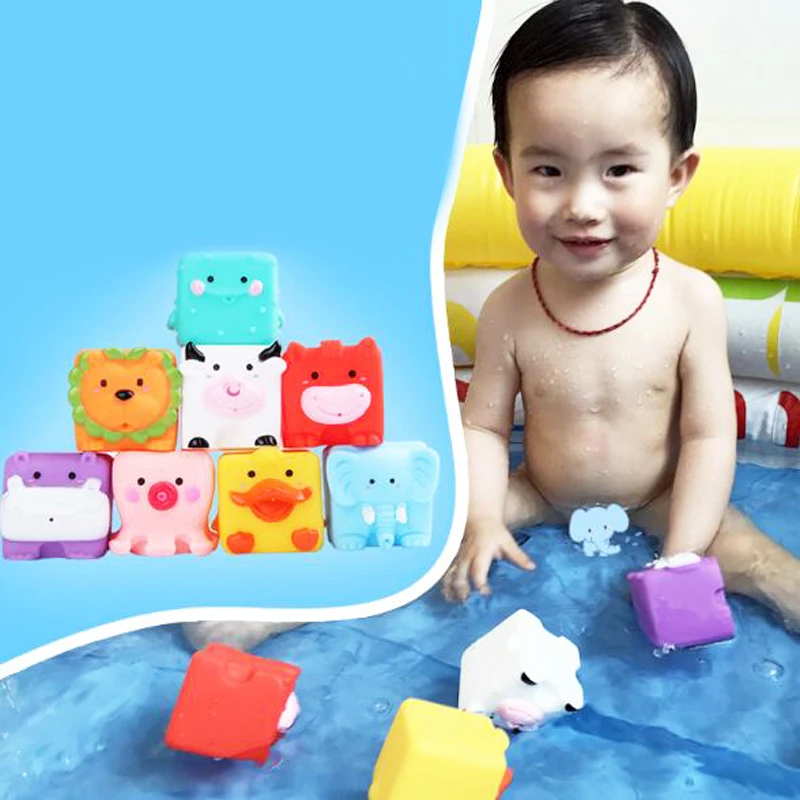 

1pc Cartoon Animal Doll Spraying Water Bath Shower Toys for Children Kids Floating Squeezing Silicone Baby Bathtub Toys Bathroom