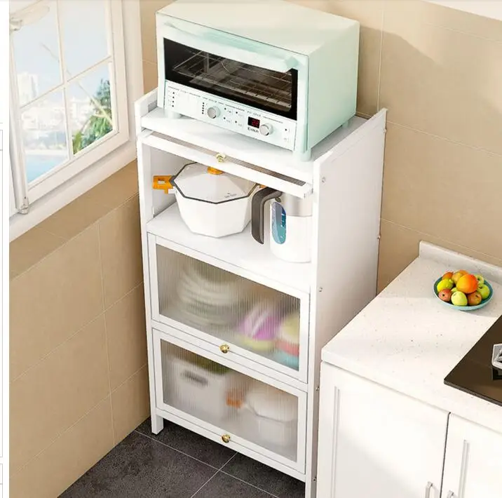 Storage rack floor type multi-layer storage multi-functional bowls, chopsticks, plates, lockers, electrical appliances, slotted