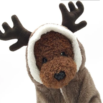 

Winter Costumes Hoodie Coats Pet Clothes Winter Dog Clothes Cute Elk Pet Costume For Small Dogs Christmas Clothing Accessories