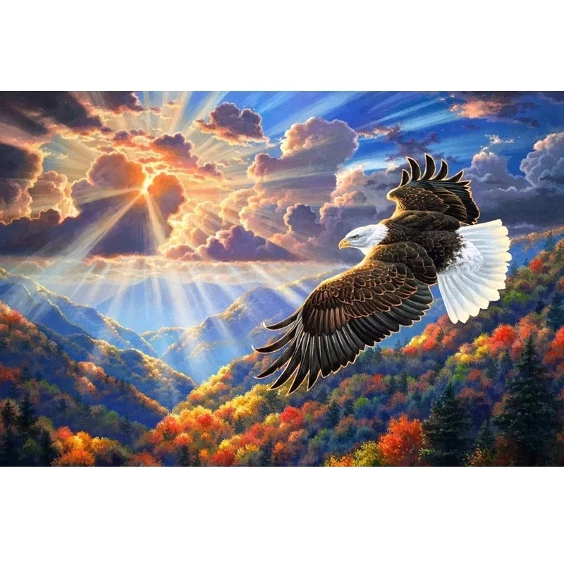 Animals Diamond Painting 5D DIY Eagle Full Square/Round Embroidery Cross Stitch Kit Rhinestone Home Decoratiions Gift L2 | Дом и сад