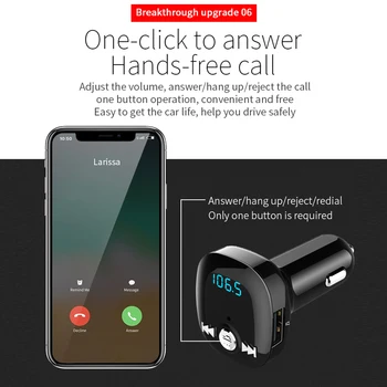 

Car Players FM Transmitter Audio BC40 Car Bluetooth Handsfree Car Kit 3.4A Car Audio MP3 Player Support TF Card Music Player