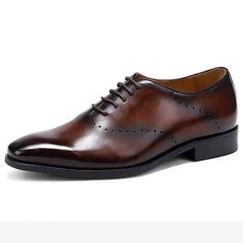 

Fashion Business Mens Oxford Shoes Brand Luxury Dress Shoes Genuine Leather High Quality Cow Leather Brand Shoes