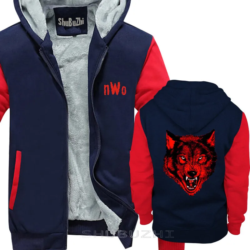 NWO World Order the Band Wolfpac Wolfpack Wolf Pack черный мужской теплый пиджак брендовый Топ Толстовка sbz5668 - Цвет: navy red