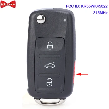 

KEYECU for Volkswagen Touareg 2004 2005 2006 2007 2008 2009 2010 Remote Key Fob 315/433MHz ID46 KR55WK45022 3D0 959 753