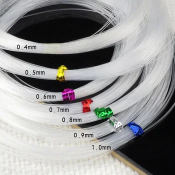 

UPGFNK 0.4~1mm Transparent Non-Stretch Fish Line Wire Nylon String Rope Cord Beading Thread For Making Necklace Bracelet DIY
