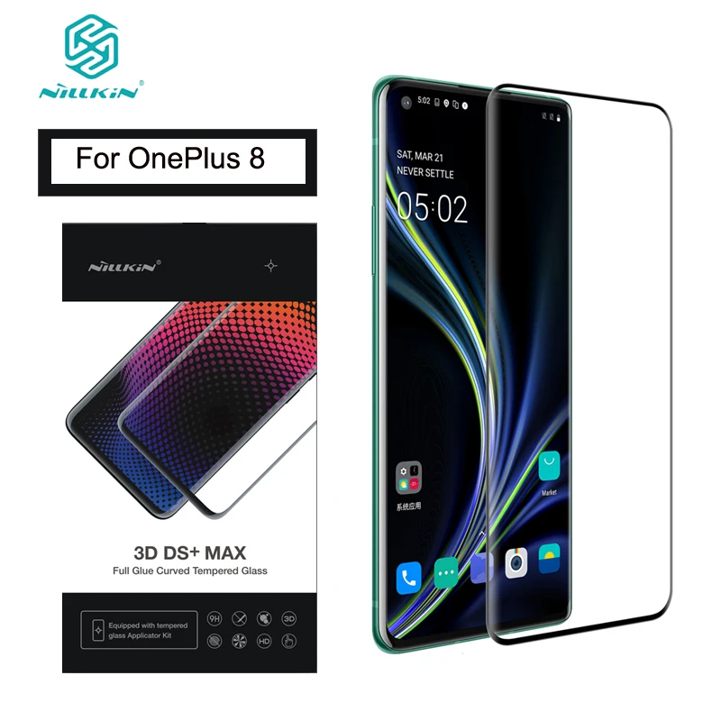 For OnePlus 8 Glass Nillkin 3D DS+MAX Screen Protector for OnePlus 8 Pro Screen Protector High Quality стекло